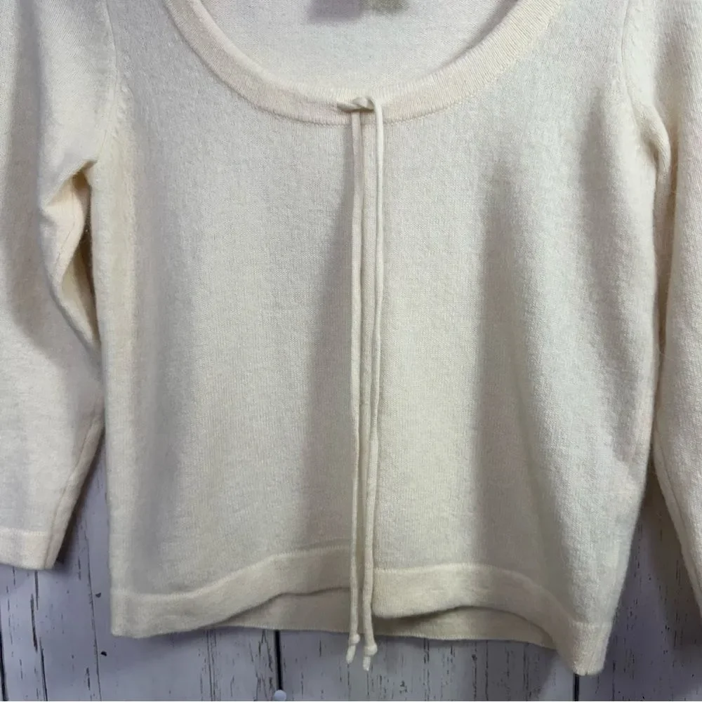 Ralph Lauren Cream Scoop Neck Knit Sweater